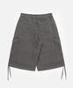 TOFFEE Washed Cotton Cargo Bermuda Pants (Washed Black)