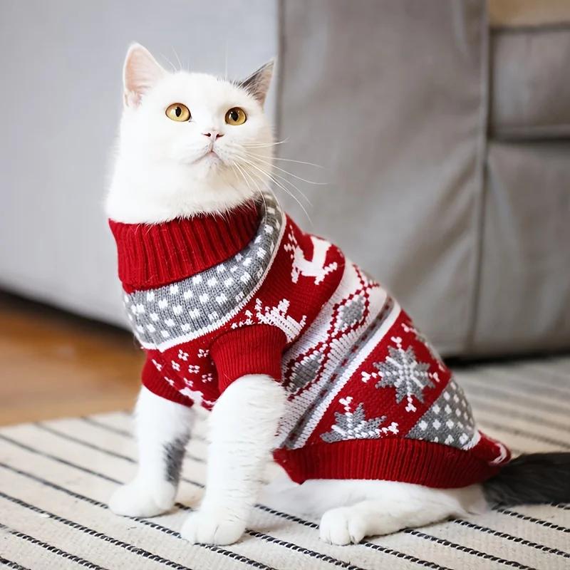 Christmas Style Pet Sweater for Dogs And Cats New Knitted Wool Sweater for Bichon And Corgi