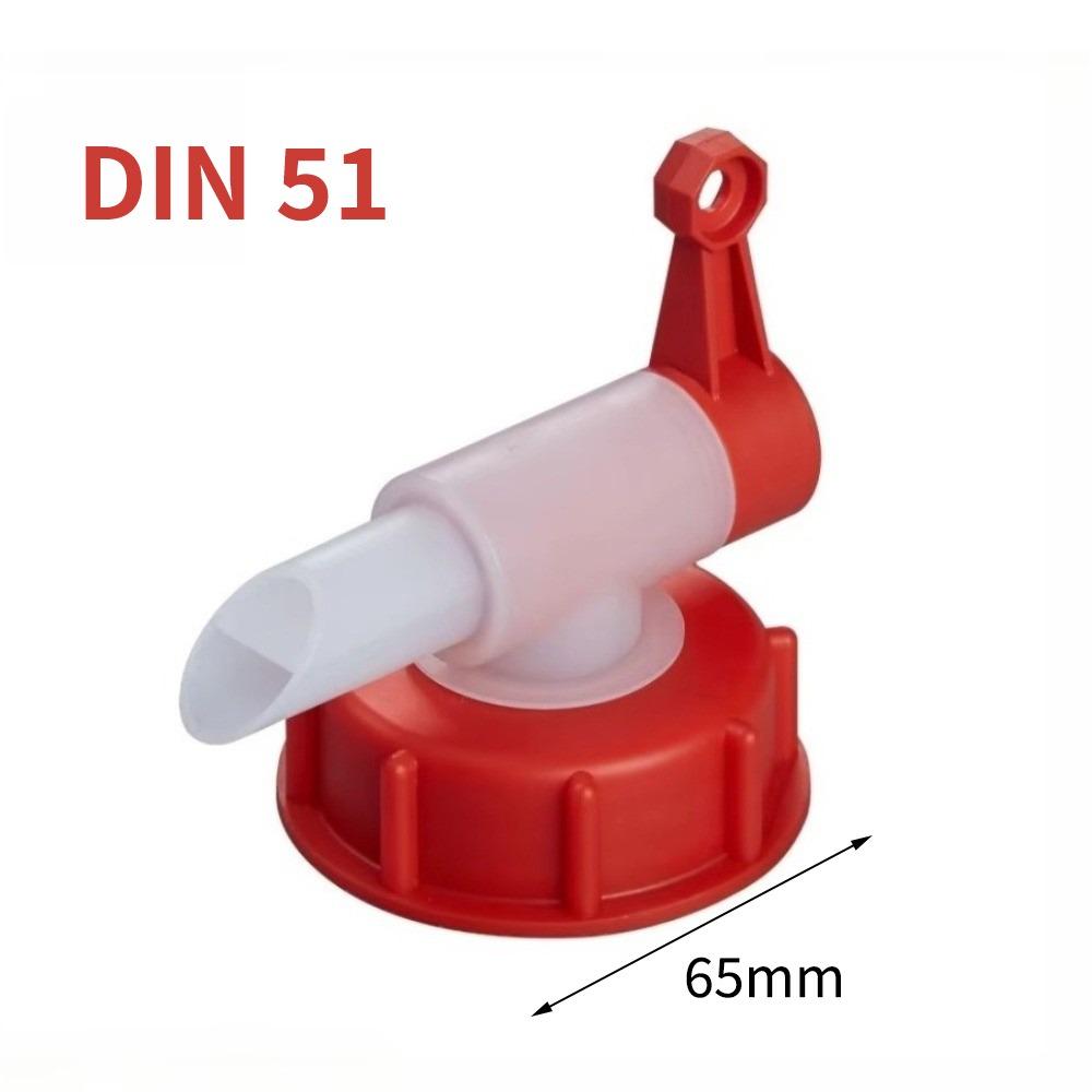 Leak-Proof Nutrient Solution Faucet Plastic IBC Container Faucet Horticultural Irrigation DIN51 Red