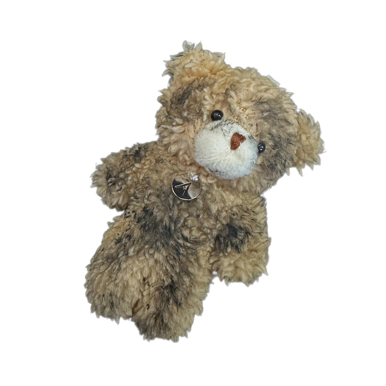 

Dirty Bear Pendant Keychain Plush Animal Charm Keyring Backpack Ornament Fashionable Accessory for Bags and Keys коричневый