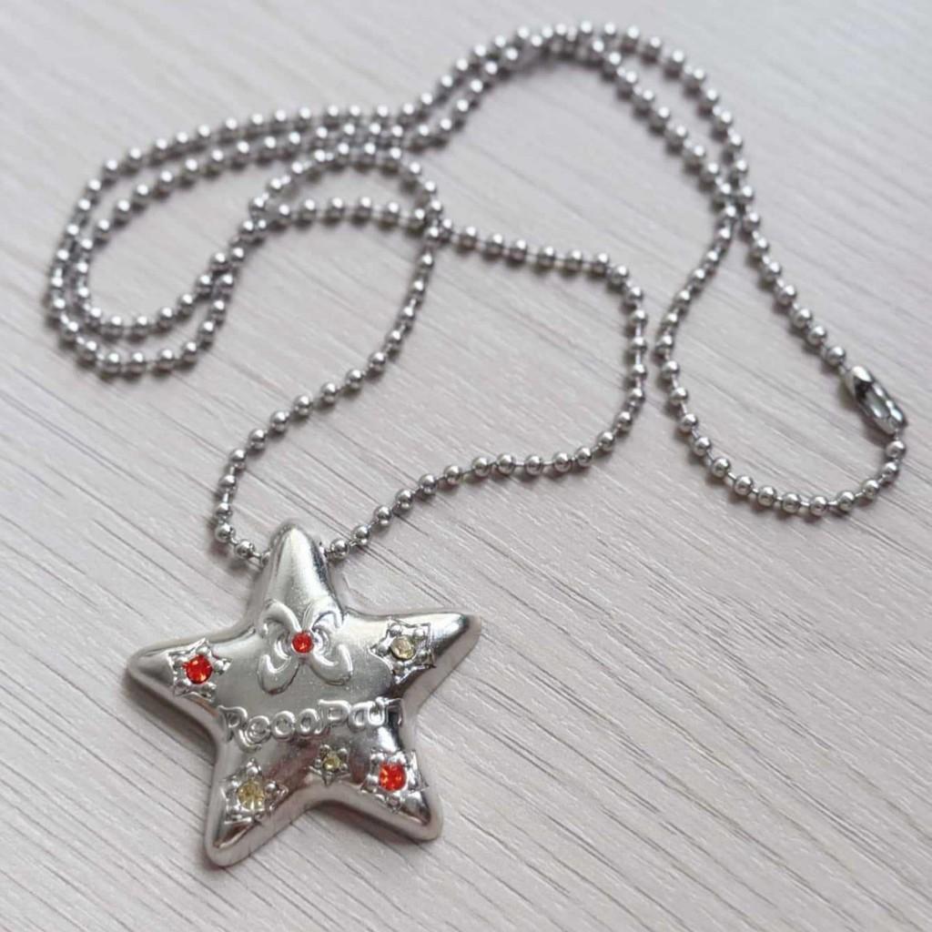 Lucky Star Geometric Pendant Necklace With Alloy Chain For Women