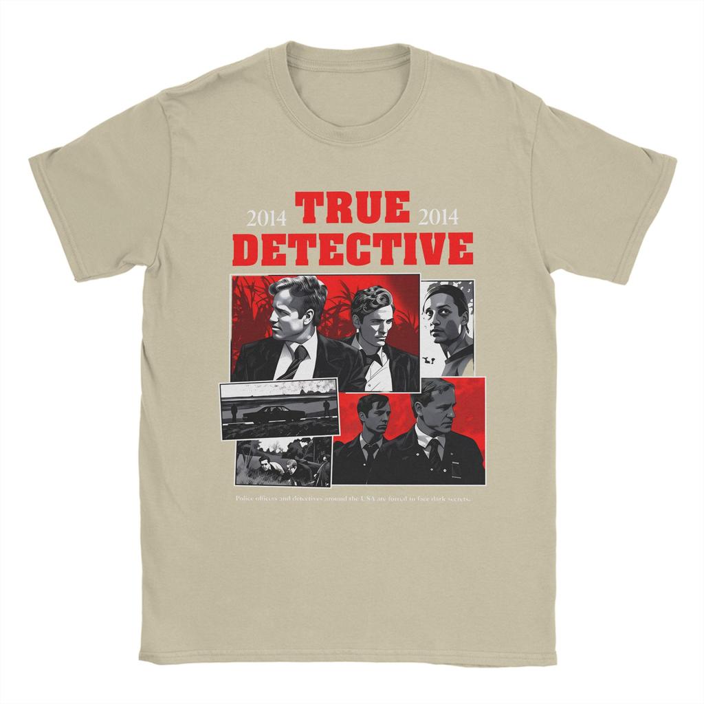 True Detective Rust Cohle Marty Hart Tričko Letní Dospělý Čistá Bavlna Kulatý Výstřih 4XL 5XL 6XL Oblečení Krátký Rukáv Tričko