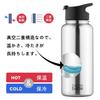 1000ml Stainless Steel Vacuum Insulated Water Bottle with Two Lids, Perfect for Travel, Outdoor Activities, and Sports, Silver