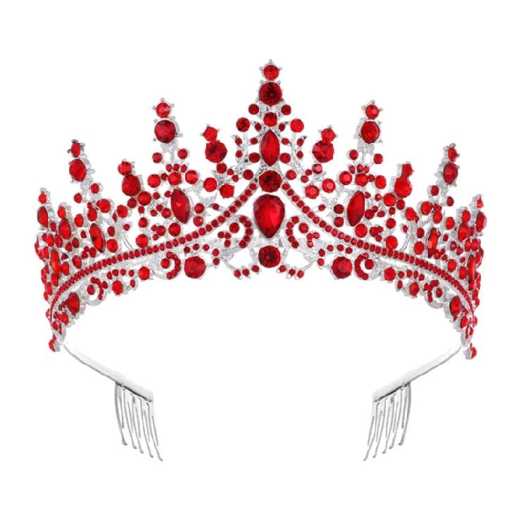 Luxurious Wedding Crowns Hairband with Rhinestones Decors Comfortable Styling Crownpiece For Bride And Reception Event