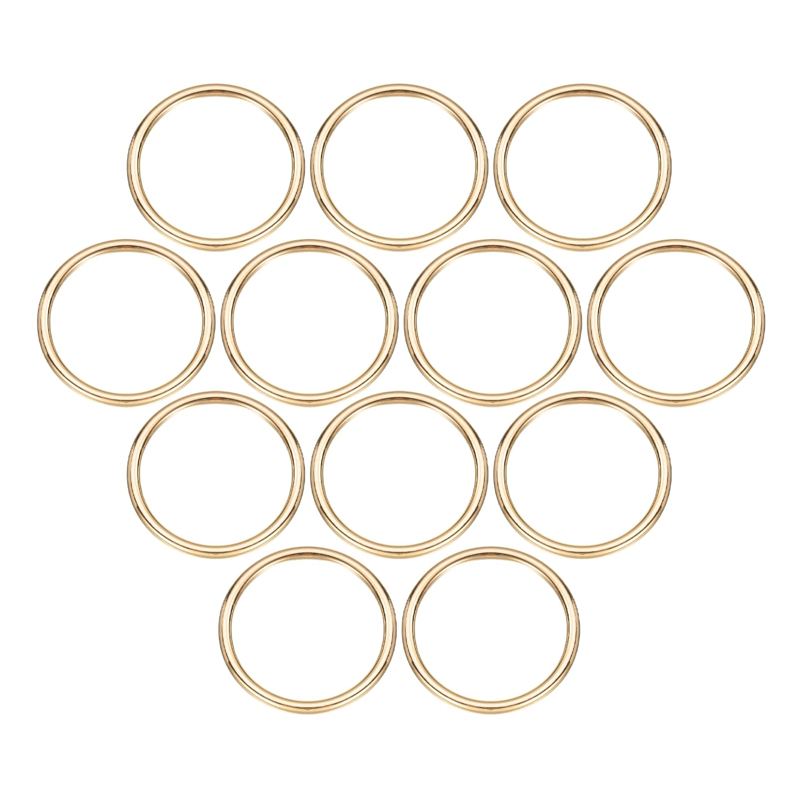 

32pcs O Ring Buckles ID Thickness Zinc Alloy Opening O Ring Clasp Clips for Craft Key Ring Bag Strap Belt DIY Accessories Light Gold [uxcell] 50mm/2