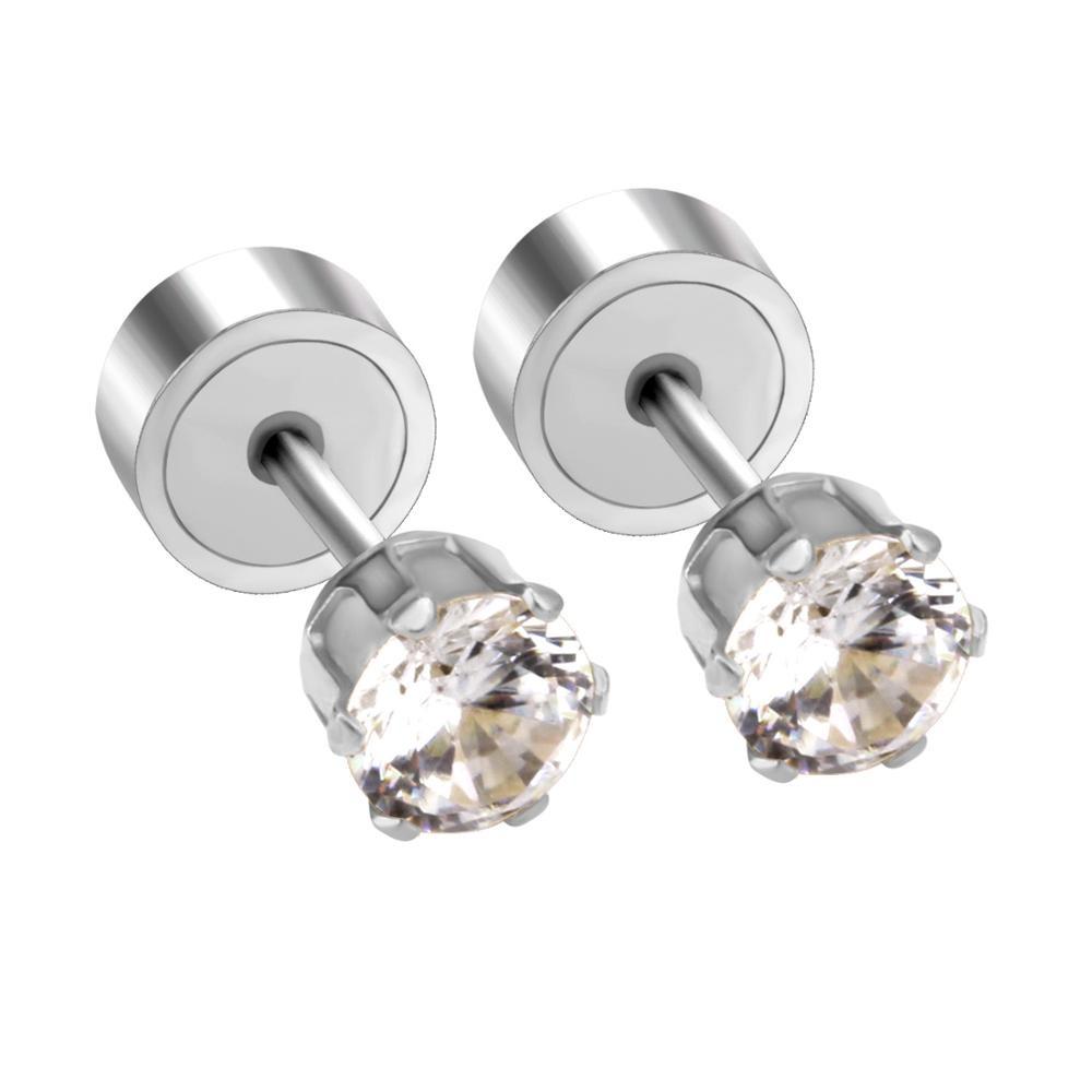 Spiral Twist Lock Ear Cartilage Studs Delicate Small Earrings Push Back Ear Jewelry for Women
