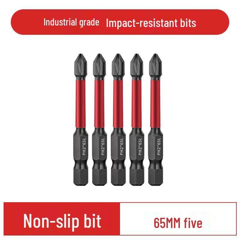 Tungsten Steel Non-Slip Magnetic Phillips Screwdriver Bits - Impact-Resistant and Super Hard for Electric Drills