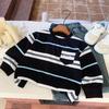Boys' Striped Long-Sleeve T-Shirt - 2025 Autumn Fashion Trend, Elastic Casual Versatile Cool Top
