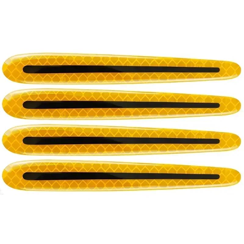 Car Door Bowl Handle Protector Safety Warning Anti-collision Anti-scratch Reflective Strip Exterior Protection Accessories Interior Mirrors 6