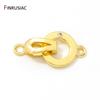 18K Gold Plated Brass Inlaid Zircon Pearl End Clasps,Fastener Connector Clasps,Locks For Jewelry,DIY Bracelet Necklace Supplies