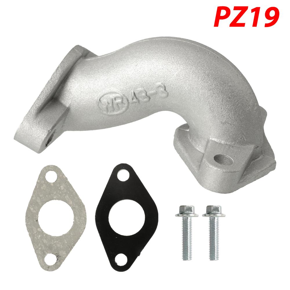 Motorcycle PZ19 PZ22 Intake Pipe Manifold with Gasket Screw Kit for 50cc 70cc 90cc 110cc 125cc Engine Pit Dirt Bike ATV Quad
