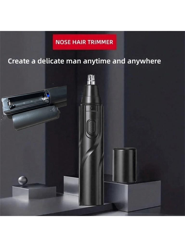 Black Electric Nose Hair Trimmers Ofer Low Noise High Torque,High Speed Motors for Washing Nose Hair for Both Men