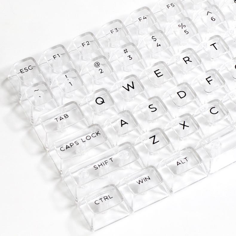 Xiaomi 132 Keys Crystal Transparent Keycaps For MX Switch Mechanical Keyboard Similar SA Profile Keycap ISO Enter RGB backlit Key Caps