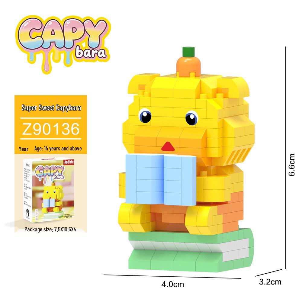 2025 Capybara Plush Toy Building Blocks - Micro-particle Assembly Model Gift