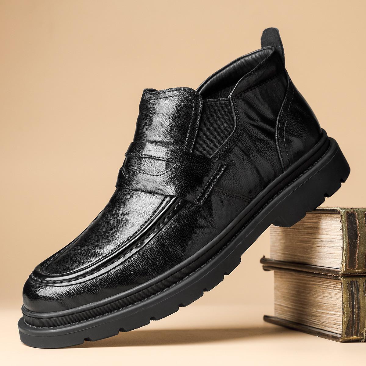 

2025 Martin boots men s leather one-pedal men s shoes British style trend versatile high-top shoes men s wear-resistant and non-slip 43