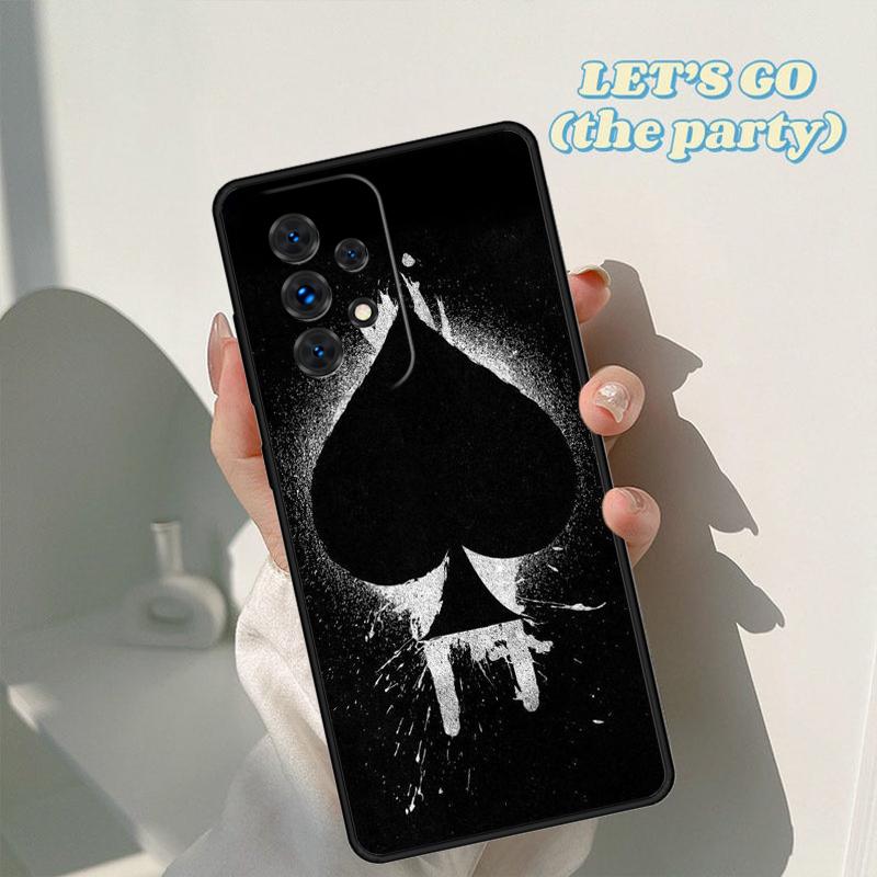 Ace of Spades Poker phone case For Samsung Galaxy A42 A31 A40 A51 A71 A32 A80 A91 A52 A72 A73 A20e A21S A50 A70 A11 A12 Cover