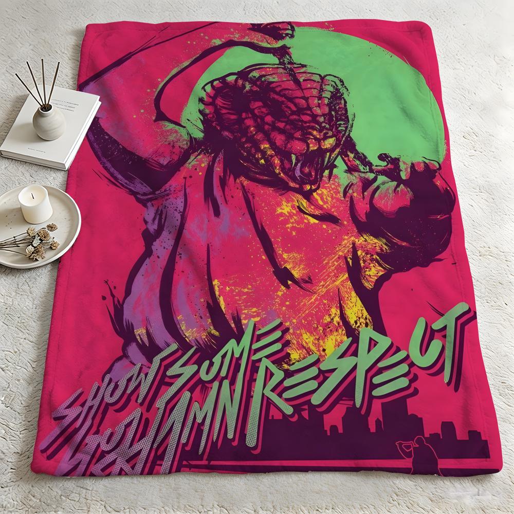 Game H-Line Miami-I Throw Warm Soft Flannel Blanket, Multi-Use For Sofa Bed Camping Travel Nap