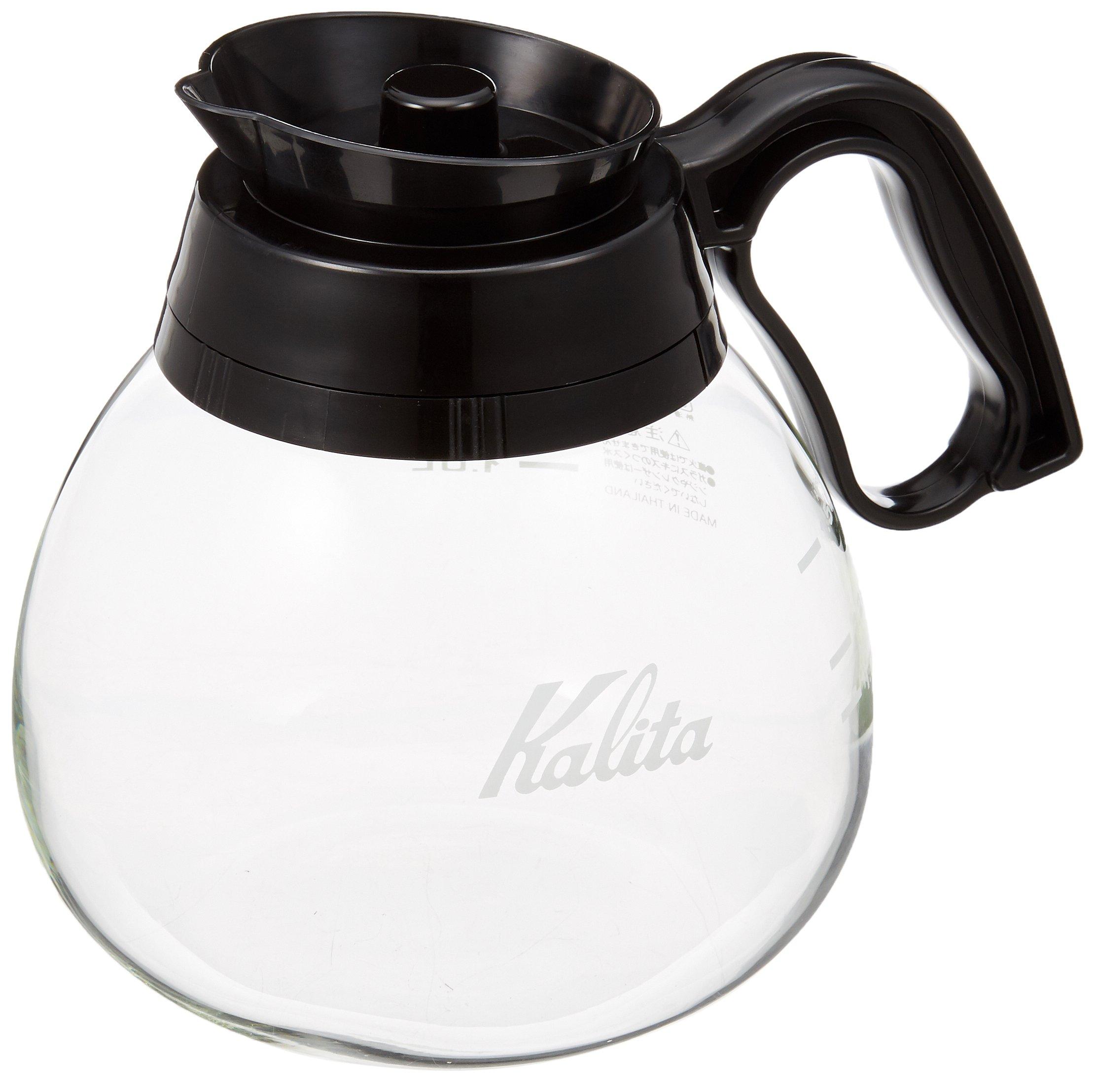 Kalita Coffee Decanter, Heat-Resistant Glass, 1.8L, Black, #32003 чёрный