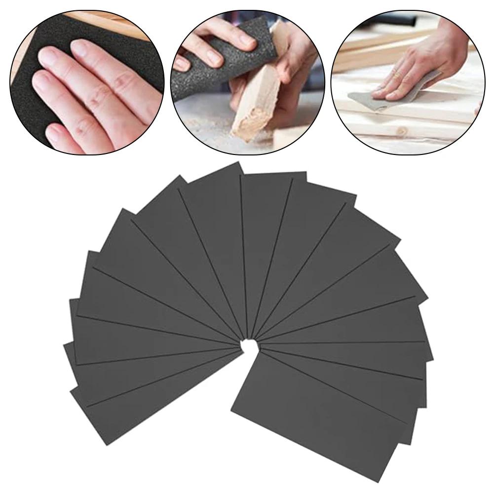15pcs 7000 Grit Sandpaper Waterproof Silicon Carbide For Art Craft Woodworking Automotive Metalwork Car Detailing Polishing Task