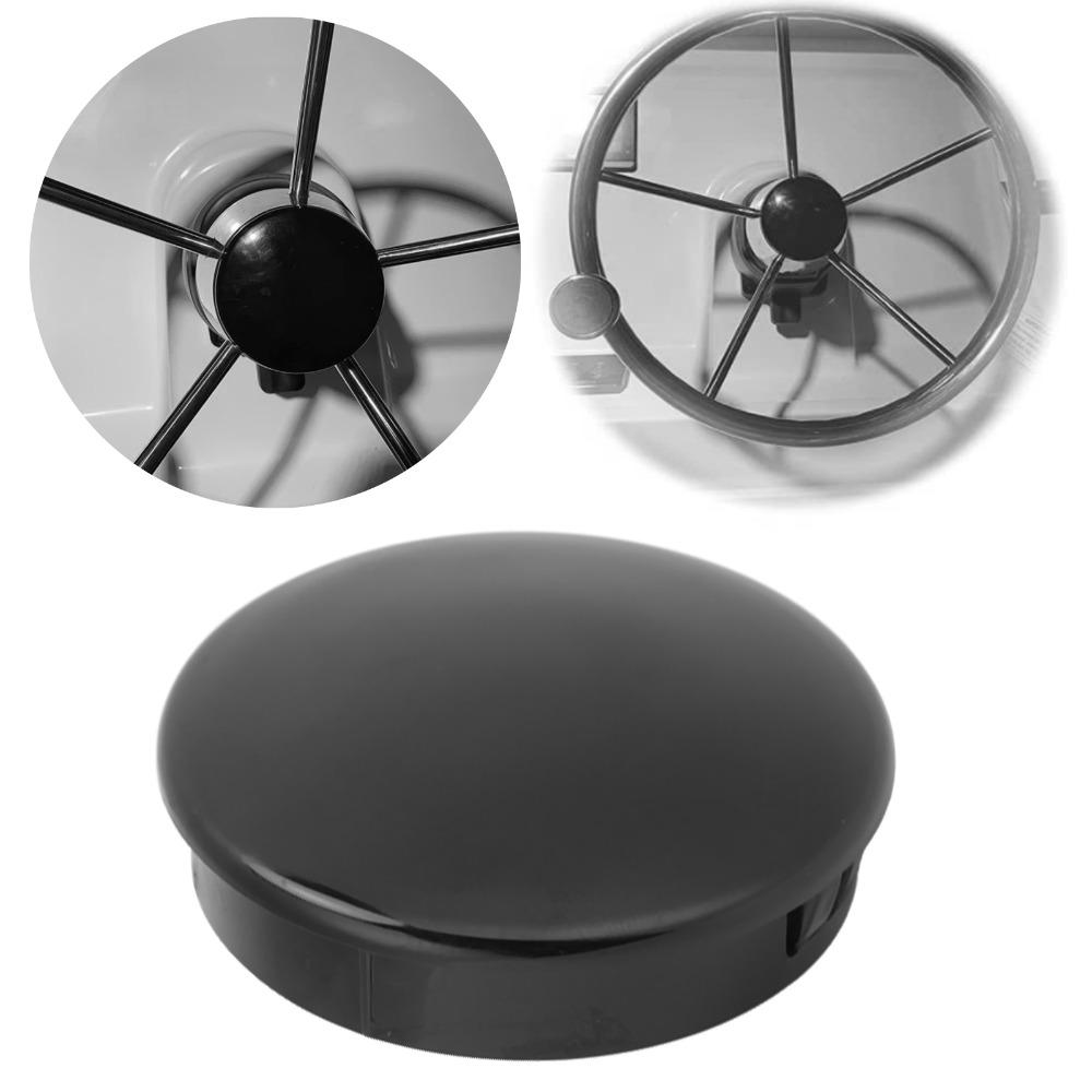 PC Material Boat Steering Wheel Center Cap Black Marine Accessories Yacht Accessories Yacht