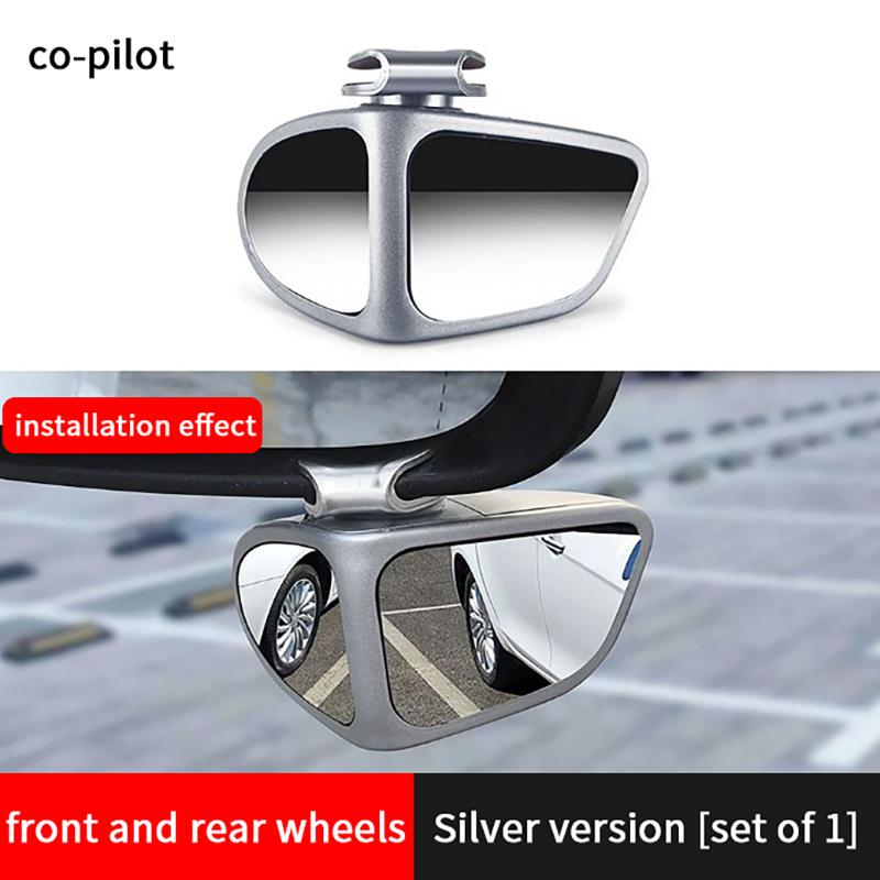 1/2 Stück Auto Totwinkelspiegel Auto Rückspiegel Doppelseitiger Spiegel 360 Grad Verstellbar Weitwinkel Totwinkelspiegel Rückfahr