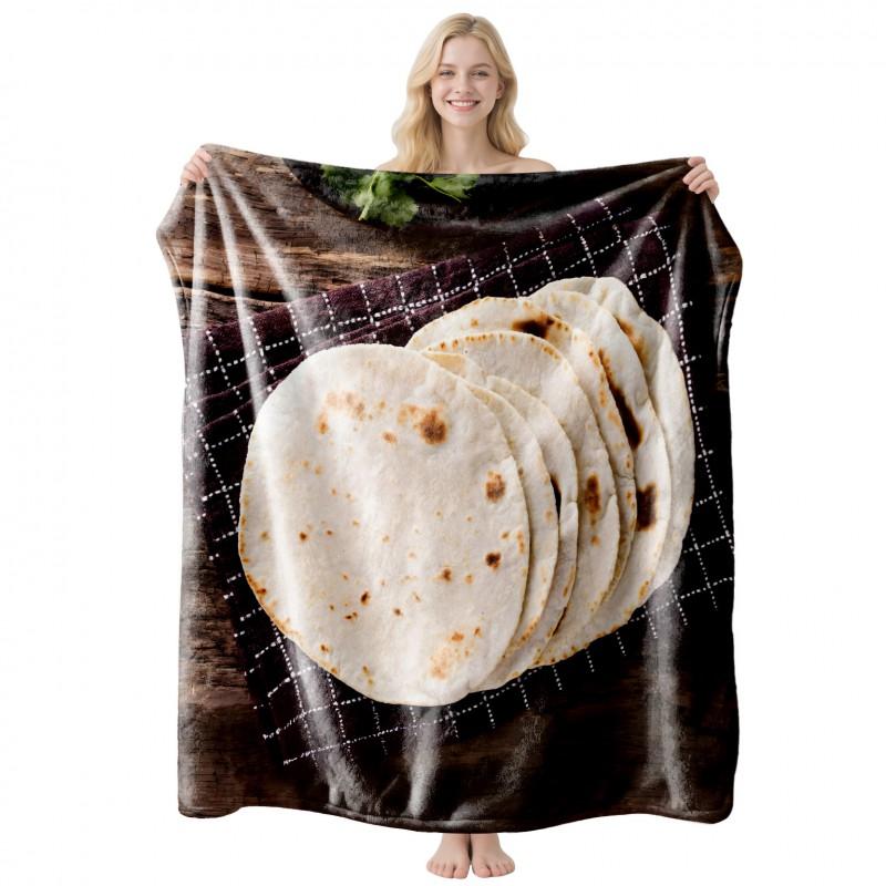 Cool Contrast Tiger Print Flannel Blanket Soft Nap Air Conditioner Throw Home