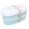 Sanrio Characters Mochimochi Panda Oval Microwaveable Lunch Box with Chara Cafe Two-Tier Chopsticks,