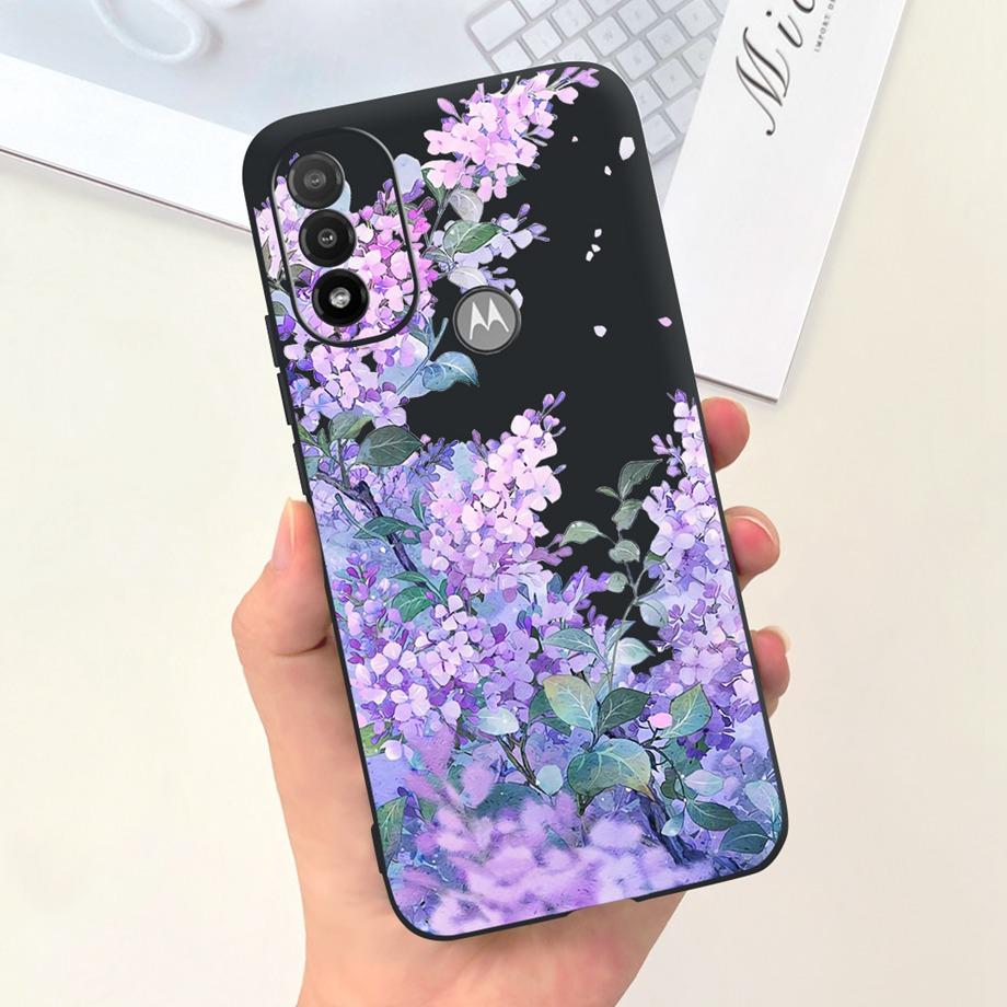 For Moto E20 Case 6.5" Soft Silicone Black Cat Moon Night Back Cases for Motorola Moto E20 Case TPU Capa Motorola E20 Bumper