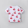 2-7 Jahre Mädchen Baumwollmischung Oberteile Kleinkind Freizeit Kinder T-Shirt Niedlicher Herz Segelboot Druck Sommer Kinder Rundhals Kurzarm T-Shirts