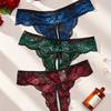 Sexy Crotchless Thongs Invisible Lace Underwear Women Comfortable Panties Intimates Underpants Low Waist Briefs Female Lingerie