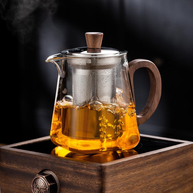 Weisheng High-End Heat-Resistant Glass Tea Infuser Teapot with Filter for Home & Office.
