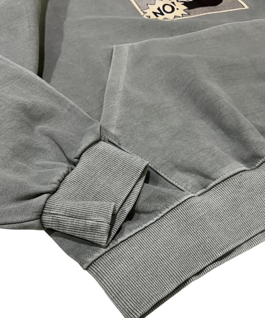 SK8ER ROCK No Control Pigment Sweat Hooded (Gray)