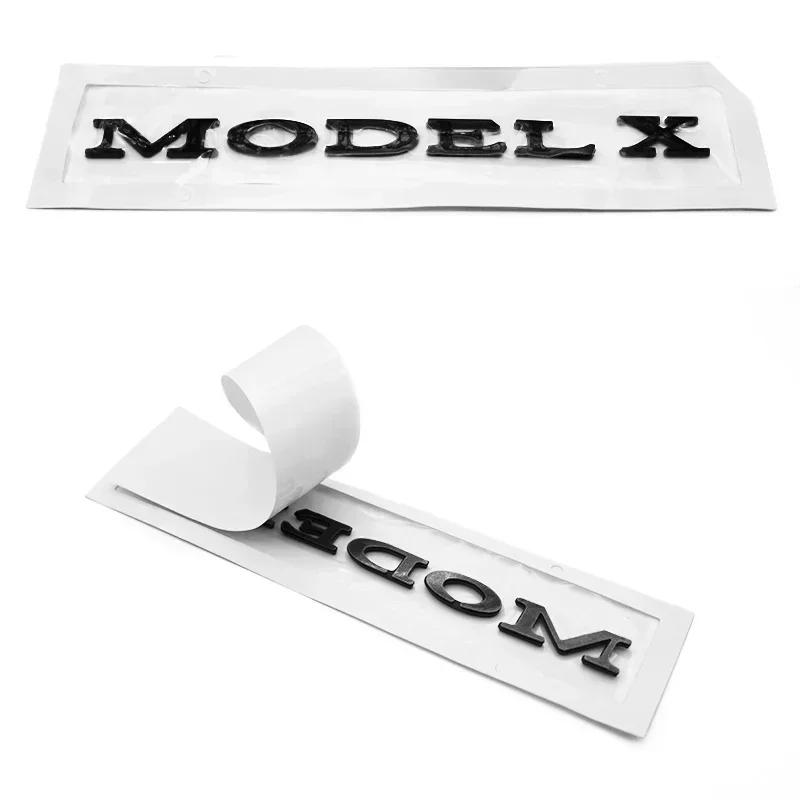 ALG1 1Pc Car Styling Logo Badge For Tesla Model 3 Model S Models Y X ABS 3D Rear Trunk Body Emblem Sticker Decal Decorate Accessories