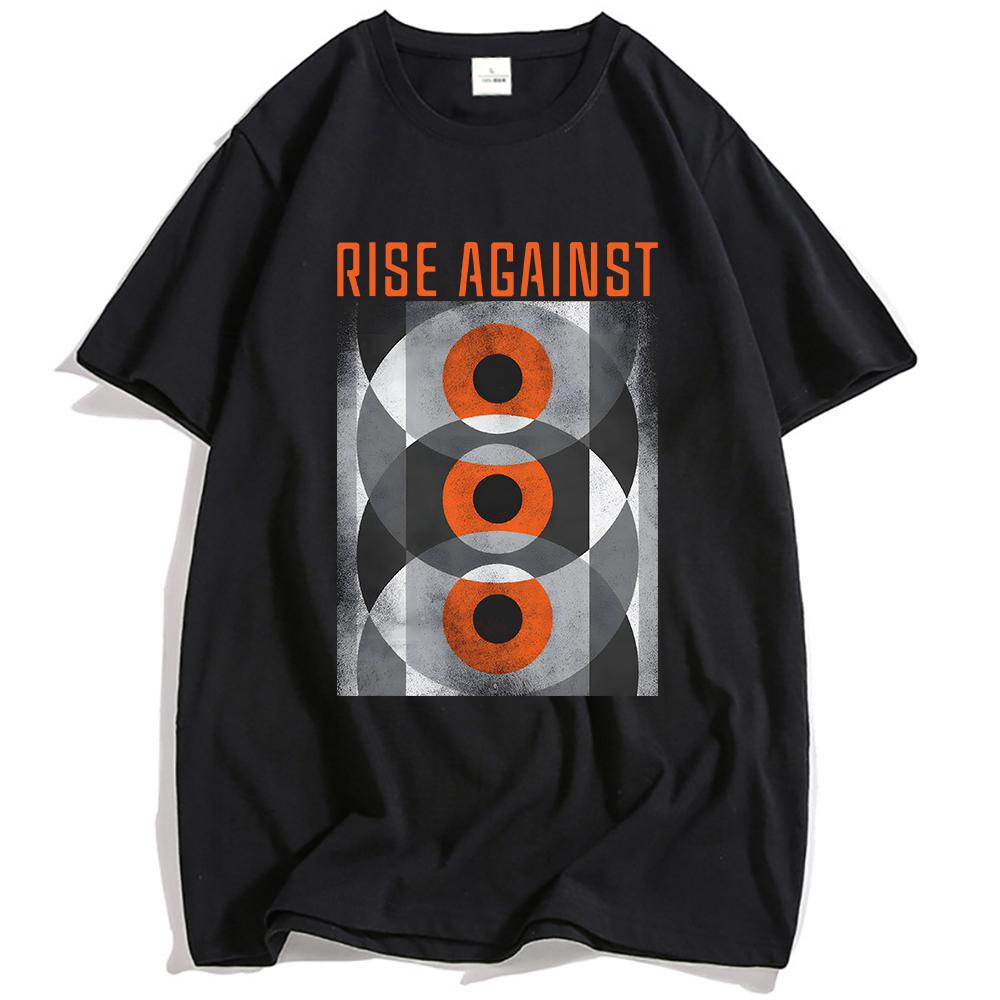 Marble Eyes T-Shirt RISE AGAINST Ricochet Laser Tshirts Cotton Unisex Streetwear Hip Hop Loose Summer Men T Shirt Print Clothing
