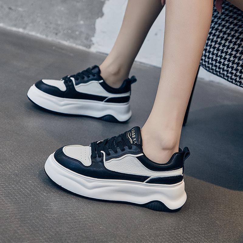 

Маленькие белые туфли. Женские весенние новые повседневные спортивные универсальные кроссовки на толстой подошве. 40