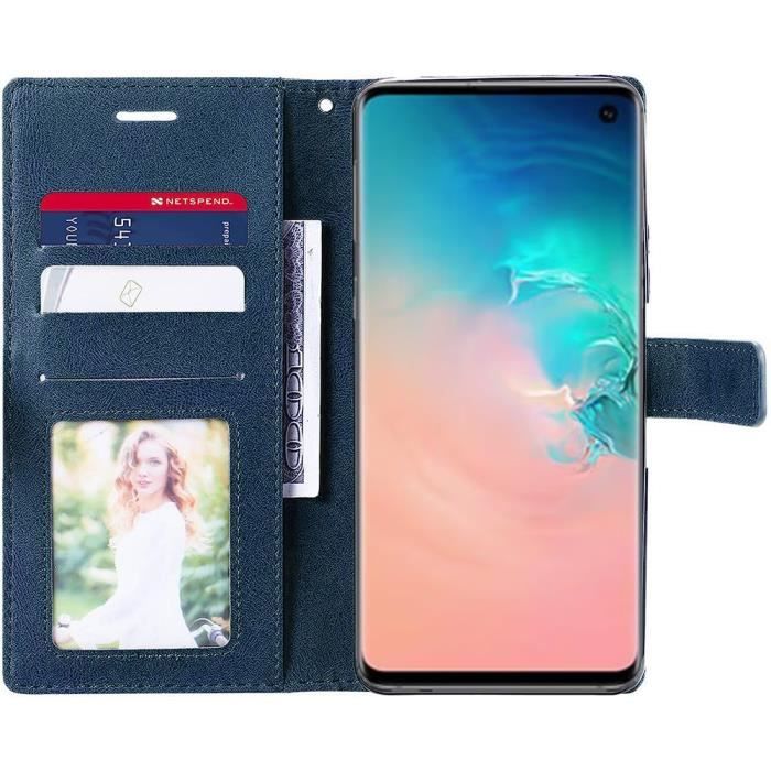 Coque pour Samsung Galaxy S10 Anti Rayure Stable Élégante Bleu Marine