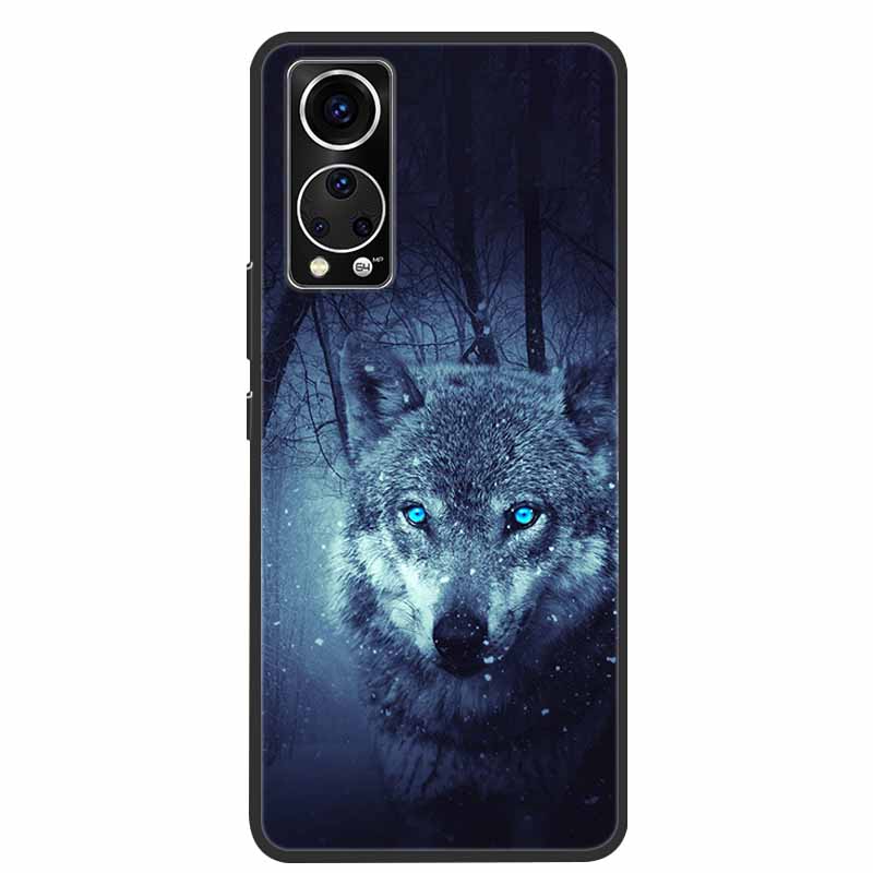 Für ZTE Axon 30 Handyhülle Cover Cooler Wolf Löwe Tiger Schwarzes Silikon Weiche Hülle Für ZTE Axon 30 Rückabdeckung Hülle Axon30 5G Hülle