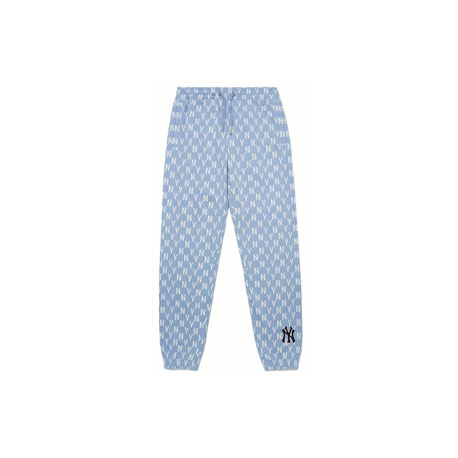 New York Yankees MLB Vintage Imprimé All Over Taille Moyenne Effilées Respirantes Maille Pantalon de Jogging Pantalon Unisexe Bleu 3ATPM0121-50BLL M