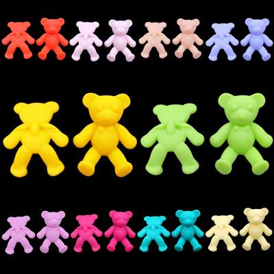 33x30mm 10Pcs Contas Soltas DIY Para Fazer Jóias De Urso Fosco Colar Pulseira Pingente De Cor Doce