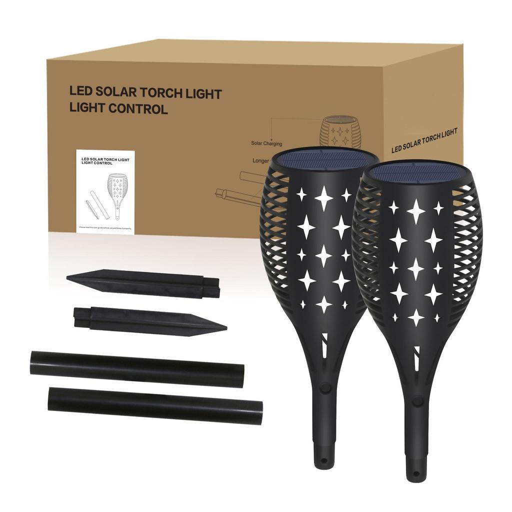Solar Torch Lights with 96 LED Flame Effect for Outdoor Landscaping