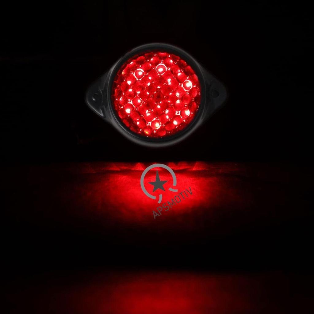 APSMOTIV 10PCS LED Marker Lights Trailer 12V Trailer Red Lights with Chrome Bezel Universial for Auto Car Bus Truck Lorry Trailer Boat Deck Courtesy