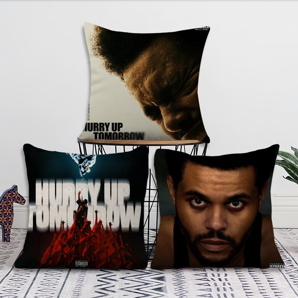 Singer The Weeknd hurry up tomorrow Pillow Case For Sofa Bedside Table Bedroom Backrest Living Cushion Printed Square Multiple
