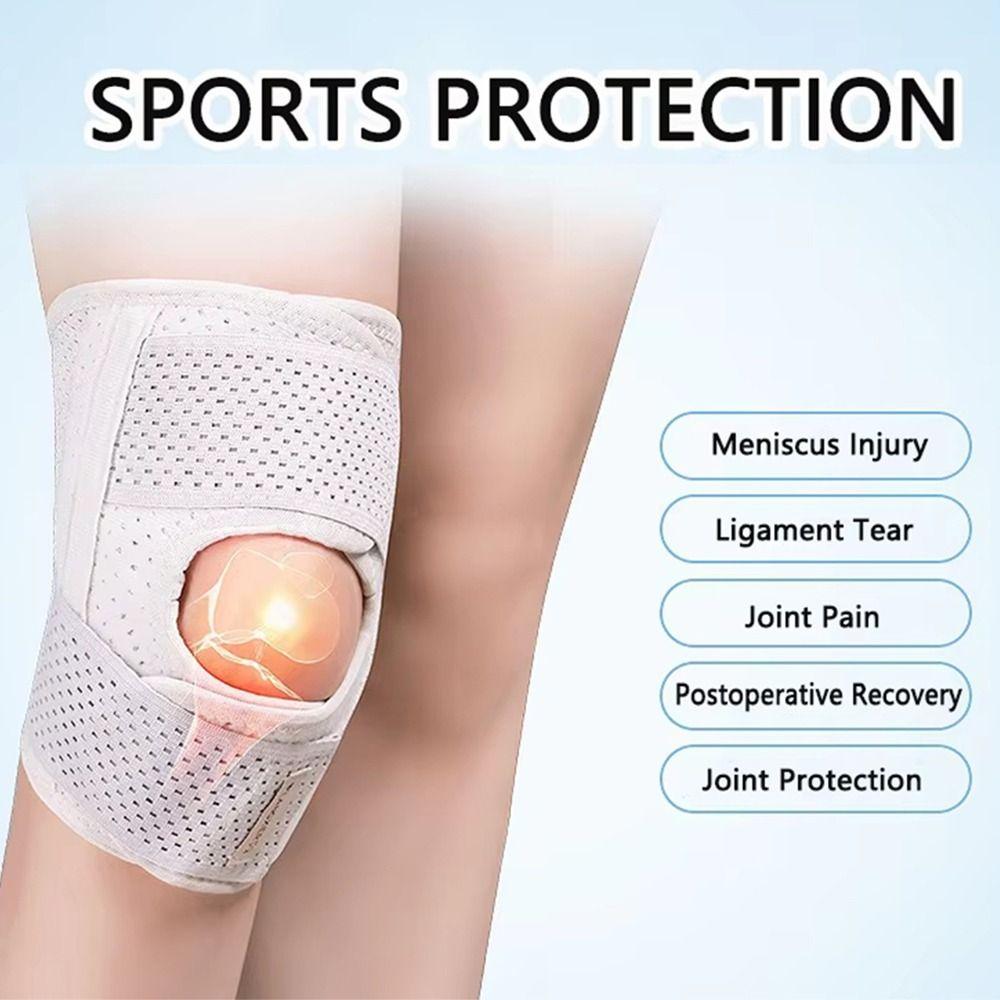 Breathable Elastic Knee Wrap Side Stabilizers Knee Compression Sleeve  Sports Running