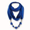 9 Colors Beads Pendant Scarf Unique Resin Beaded Necklace Scarf Boho Style Thin Breathable Scarf For Women