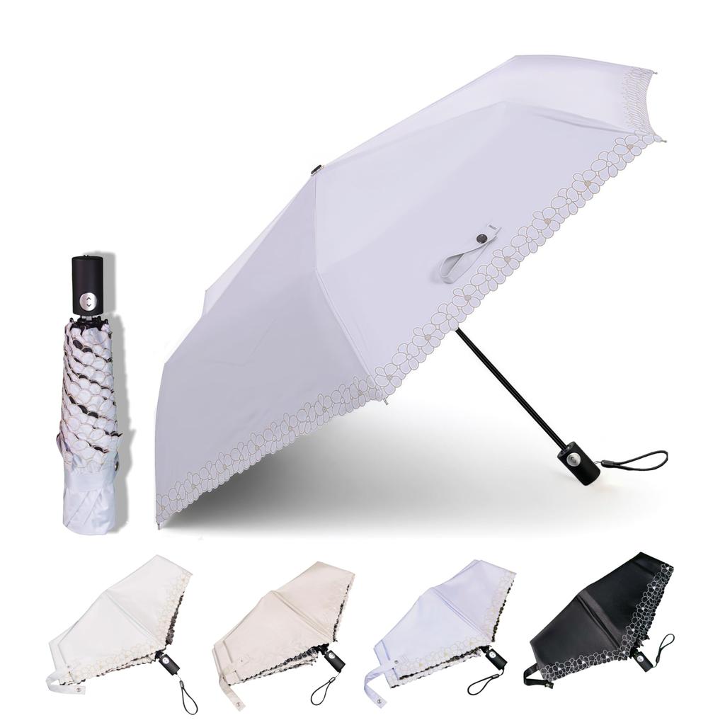 KAKADEN Sun Umbrella for Sunny and Rainy Complete UV Rainy Automatic Opening and Closing Opening and Oz Folding Umbrella for Floral Glass High Density