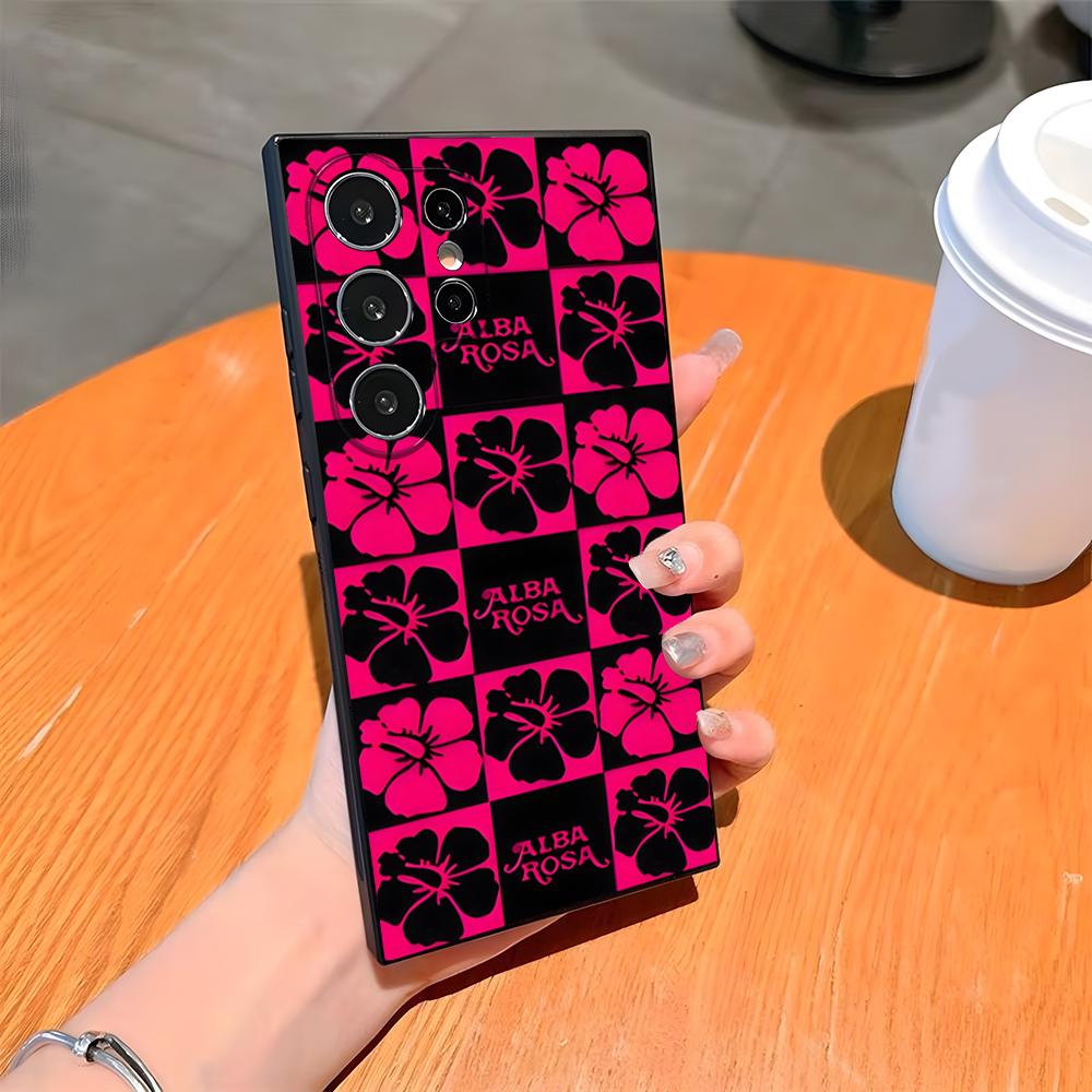 

Fashion A-ALBA R-ROSA Phone Case For Samsung S26 S25 Ultra S24 S23 Fe S22 S20 S21 Plus A54 A34 A53 A16 Back Cover Samsung s21plus