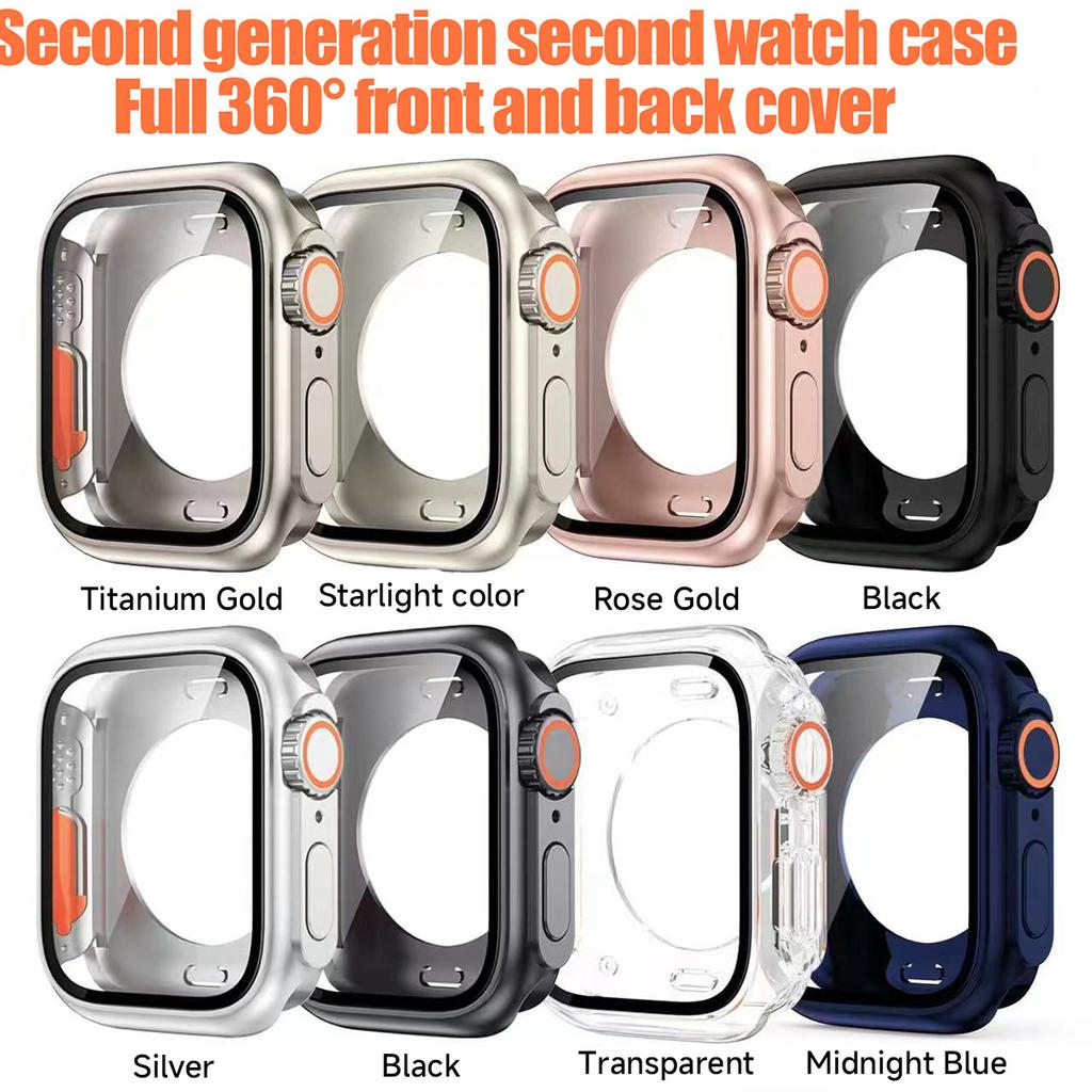 Change To Ultra PC Case for Apple Watch 10 42MM 46MM Screen Protector Cover Tempered Glass for IWatch 10 Series Smartwatch