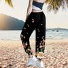 Women's Casual Fashion Print Straight Leg Pants Pants With Pockets