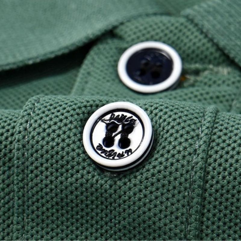 Men's Embroidered Shirts Short Sleeve Shirt Top Casual Lapel T-shirt Men Breathable Lightweight T Shirt