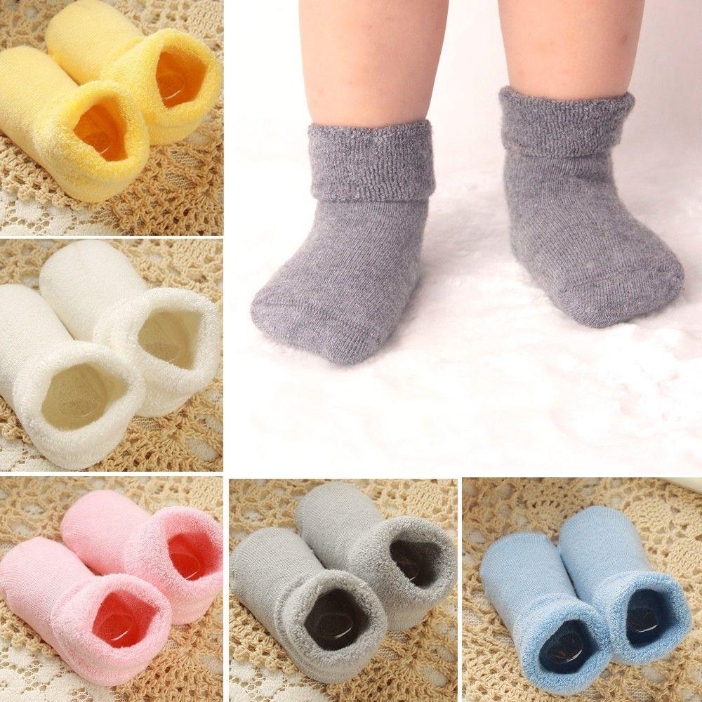 Girl Kid Soft Crib Shoes Baby Carton Socks Warm Sole